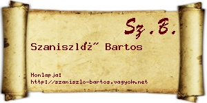 Szaniszló Bartos névjegykártya